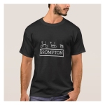 Men's Brompton Folding Bike Basic Dark T-Shirt